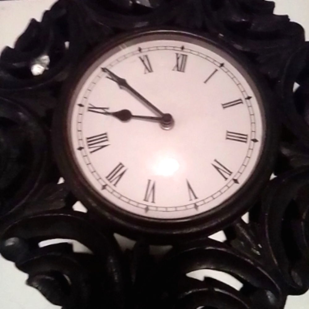 Black Wooden Clock